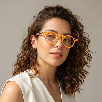 Beck Yellow Round Glasses