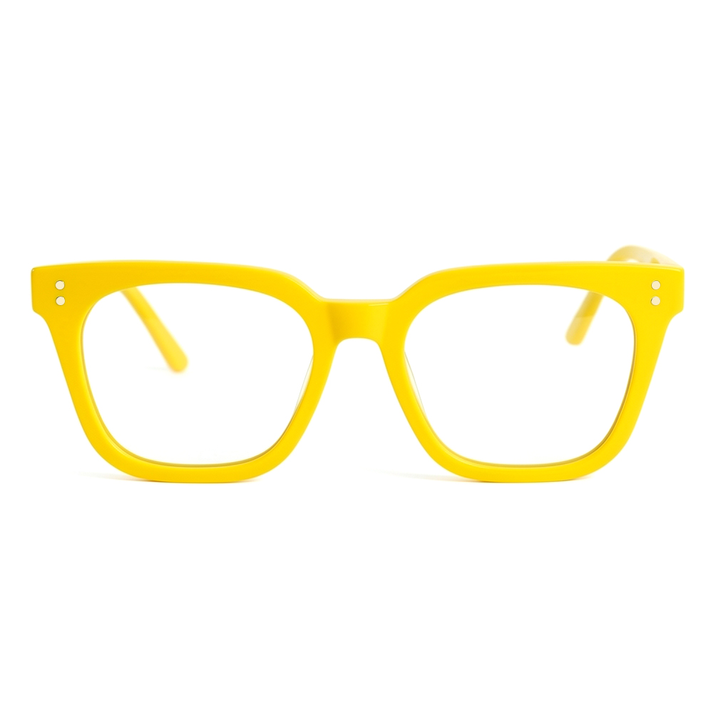 Claire Yellow Square Glasses