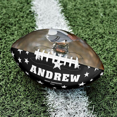Personalized Football Graduation Gift with Addable Name