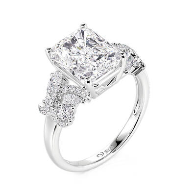 Jeulia Nature Inspired Twisted Princess Cut Engagement Ring