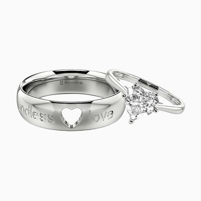 "My Other Pulse" Couple‘s Ring Set