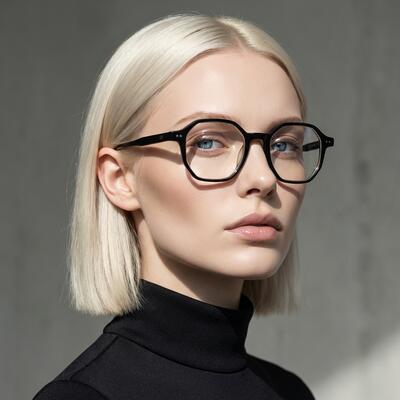 Edward Black Geometric Glasses