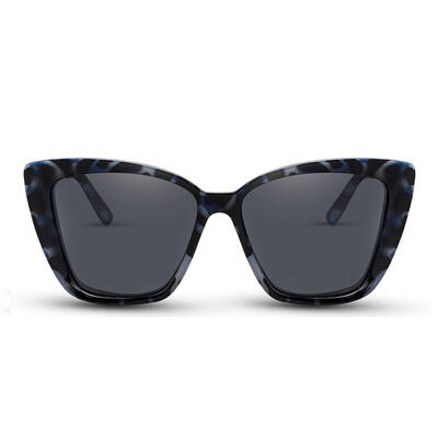 Jeulia "Rockstar" Cat Eye Blue Tortoise Polarized Unisex Sunglasses