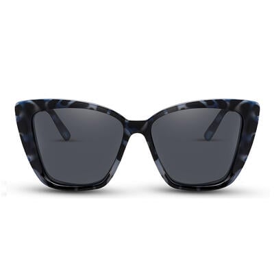 Jeulia "Rockstar" Cat Eye Blue Tortoise Polarized Unisex Sunglasses