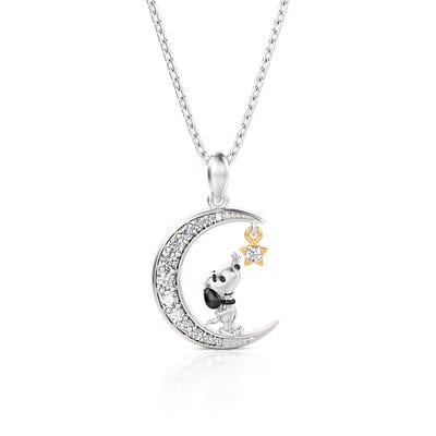 Jeulia “Puppy Picks Stars” Custom Moon Dog Birthstone Necklace