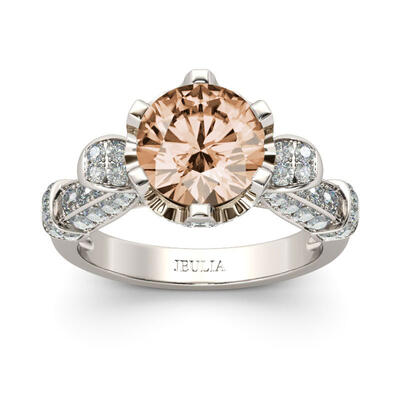 Jeulia Vintage Round Cut  Sterling Silver Ring