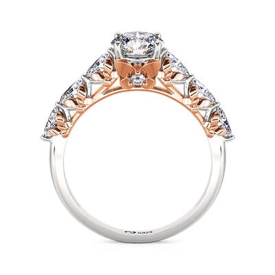 Jeulia Two Tone Design Butterfly Engagement Ring