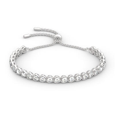 Jeulia "Always in My Heart" Sterling Silver Bracelet