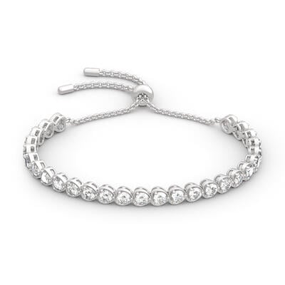 Jeulia "Always in My Heart" Sterling Silver Bracelet