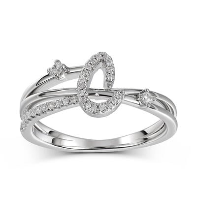 Jeulia "Just Be Yourself" Personalized Sterling Silver Ring