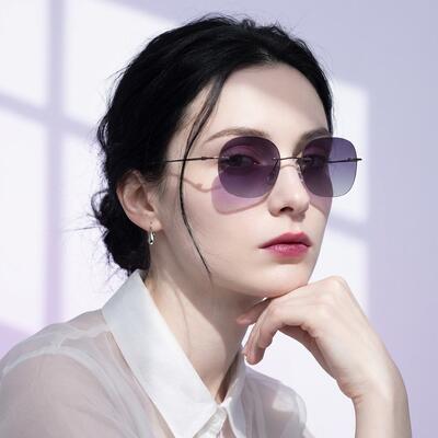 Bright Braune Quadratische Runde Sonnenbrille