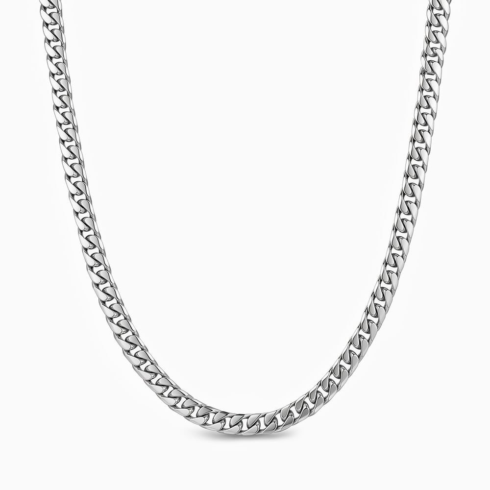 "Dust & Rust" 7mm 925 Silver Cuban Link Necklace