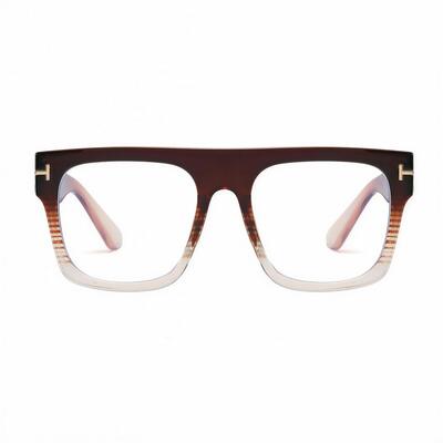 Vibrant Braune Quadratische Brille