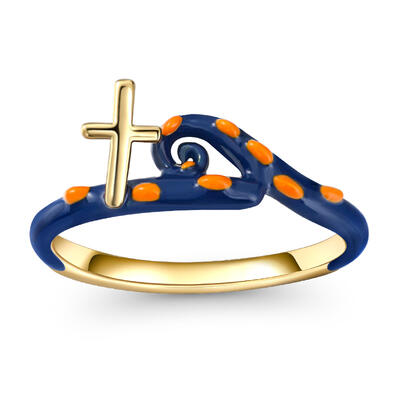 Jeulia "Get Released" Enamel Sterling Silver Ring