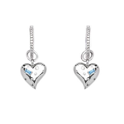 Jeulia "Jelly Heart" Sterling Silver Drop Earrings