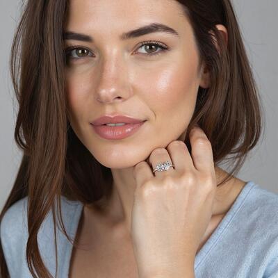 "Us Two" Pear Cut Toi Et Moi Engagement Ring
