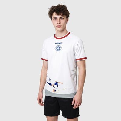 Custom Haiti Away-Inspired White Soccer Jersey - Personalized Name & Number