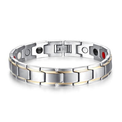 Jeulia Bracelet Homme Magnétique en Acier au Titane