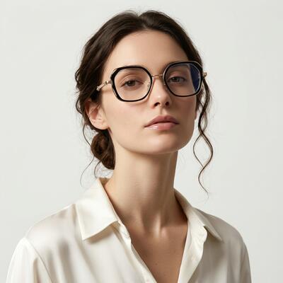 Wells Black Square Glasses