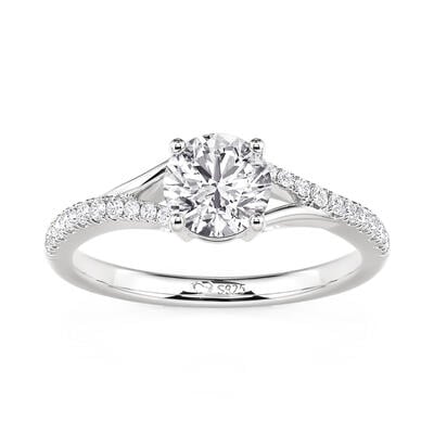 Jeulia Classic Split Shank Round Cut Engagement Ring