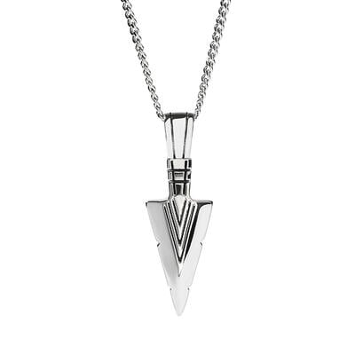 Jeulia Arrow Symbol Stainless Steel Men's Necklace