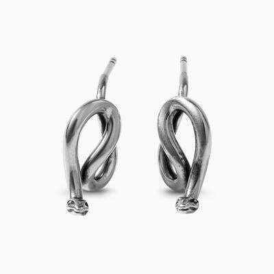 Jeulia "A Hint of Danger" Snake Sterling Silver Earrings