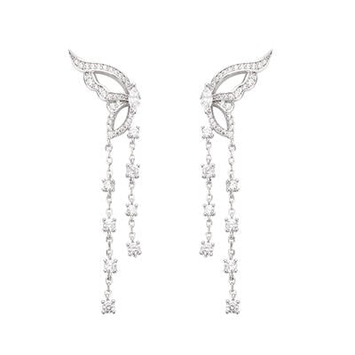 Jeulia Butterfly Wing Design Sterling Silver Earrings