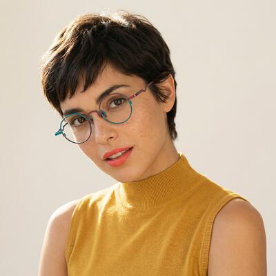 Margot Blue Round Glasses