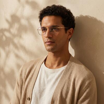 Gunter Brown Rectangle Glasses
