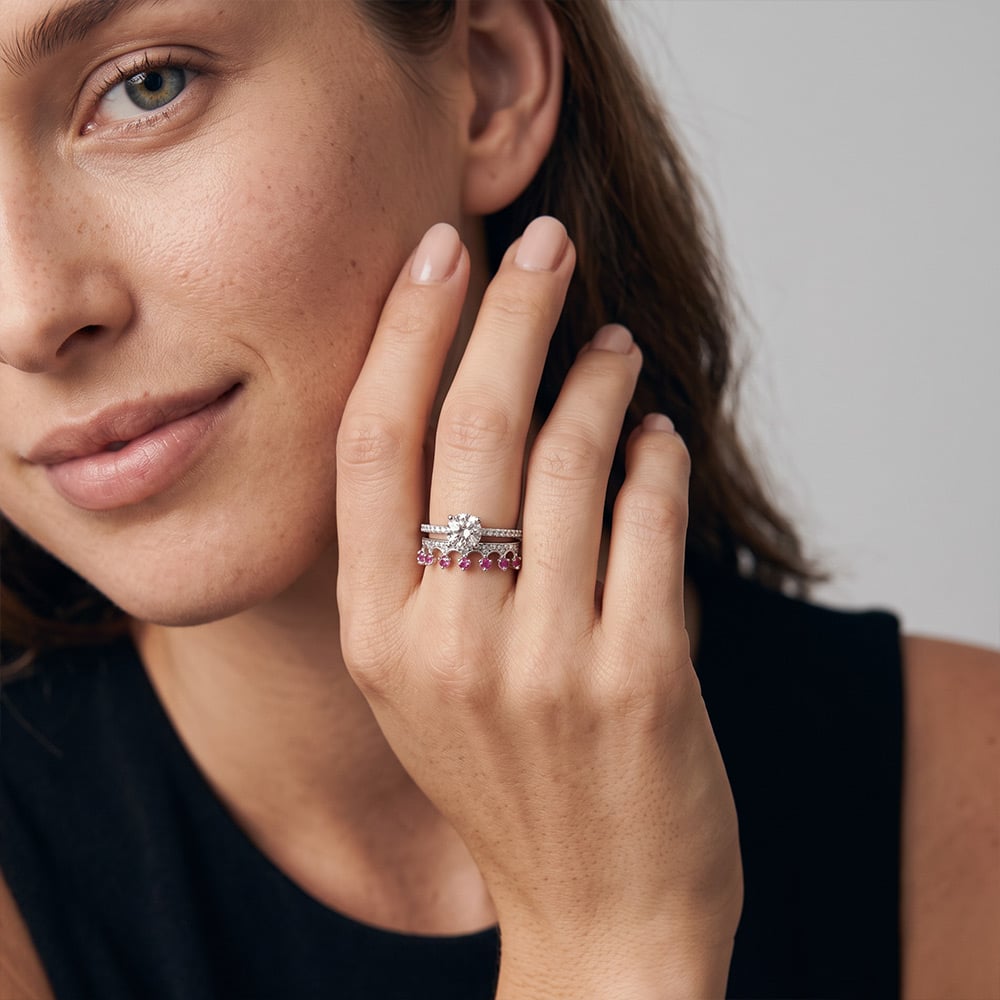 "Crown and Promise" Stackable Ring Set