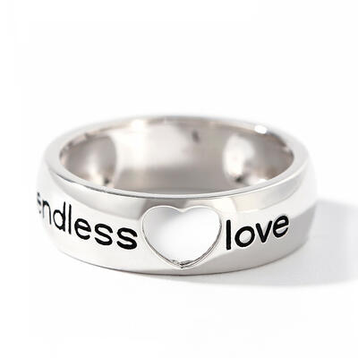 Jeulia Endless Love Sterling Silver Men's Band