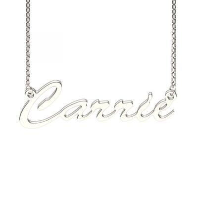 Jeulia Carrie Style Sterling Silver Name Necklace