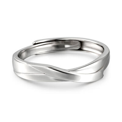 Jeulia "One Love" Adjustable Sterling Silver Men's Band