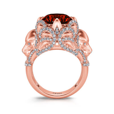 Jeulia "King of Beasts" Lion Round Cut Sterling Silver Ring