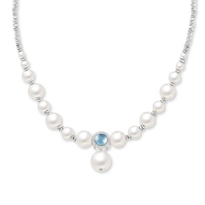 Jeulia "Extreme Harmony" Gradient Size Pearl Necklace