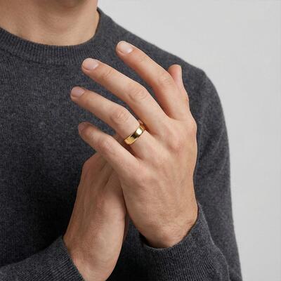 "Je te fais confiance" Bague de mariage pour homme