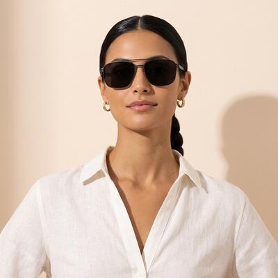 Waters Lunettes de soleil Aviateur Noires