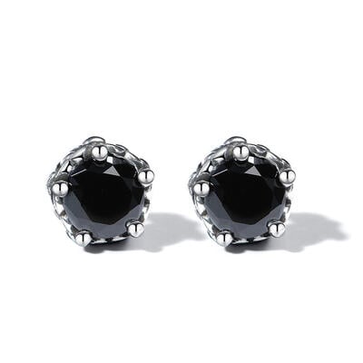 Jeulia Punk Style Vintage Stainless Steel Men's Earrings