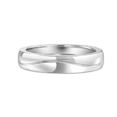 Jeulia "Lines of Love" Schlichter Herren Ehering Sterling Silber
