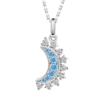 Jeulia Collier Lune céleste Amitié Argent Sterling Magnétique