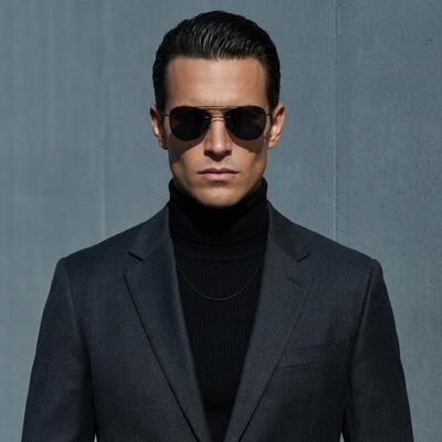 Elroy Lunettes de soleil Aviateur Noires