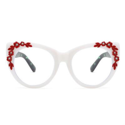 Earu Weiße Cat Eye Brille