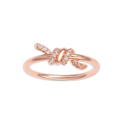 Jeulia Classic Knot Sterling Silver Ring