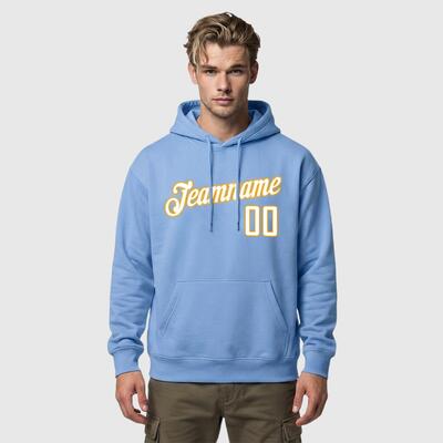 トレーナー フード付き パーカー フーディー ライトブルー チーム名 番号 ロゴ入り 男女兼用 カスタマイズ オリジナル