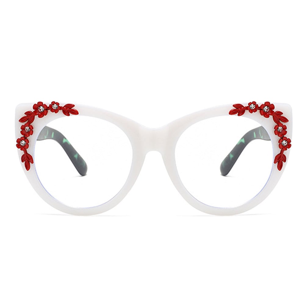 Earu White Cat Eye Glasses