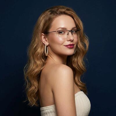 Fitcite Gray Browline Glasses