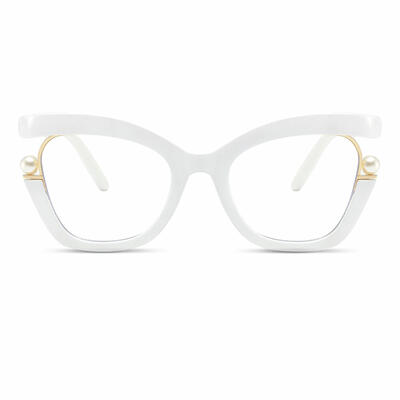 Halona White Cat Eye Glasses