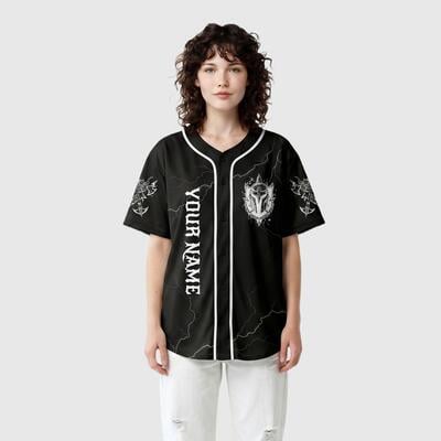 Custom Viking Warrior Baseball Jersey - Personalized Name & Number