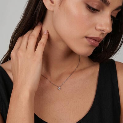 "One & Only" Round Cut Necklace