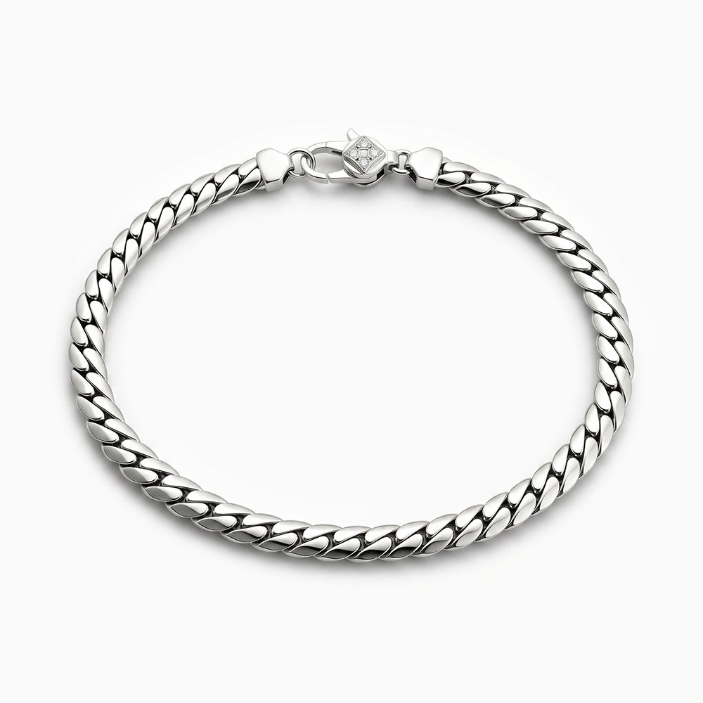 "Currents" 4.6mm 925 Silver Cuban Link Bracelet